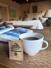Just add water stowaway instant coffee, perfect for traveling, hotels, airbnb's and more. 