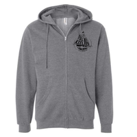 Tall Ship - Full Keel Coffee - Zip-up Gray Hoodie