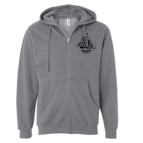 Tall Ship - Full Keel Coffee - Zip-up Gray Hoodie