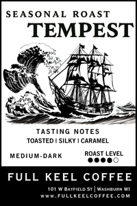 Tempest is back, but a different kind of storm is brewing. Made for lovers of storms and sweater weather, this seasonal blend brings a new kind of warmth to the colder months.

Extremely smooth and silky, Tempest offers rich, toasted flavors with the caramelized sweetness of crème brûlée. Notes of toasted sugar and malty sweetness create a beautifully balanced cup with depth, warmth, and a lingering sweetness that invites another sip.

Whether you're watching the storm roll across Lake Superior or settling 