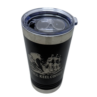 Full Keel Coffee Tall Ship Tempest Black Travel Tumbler Mug Specialty Coffee 