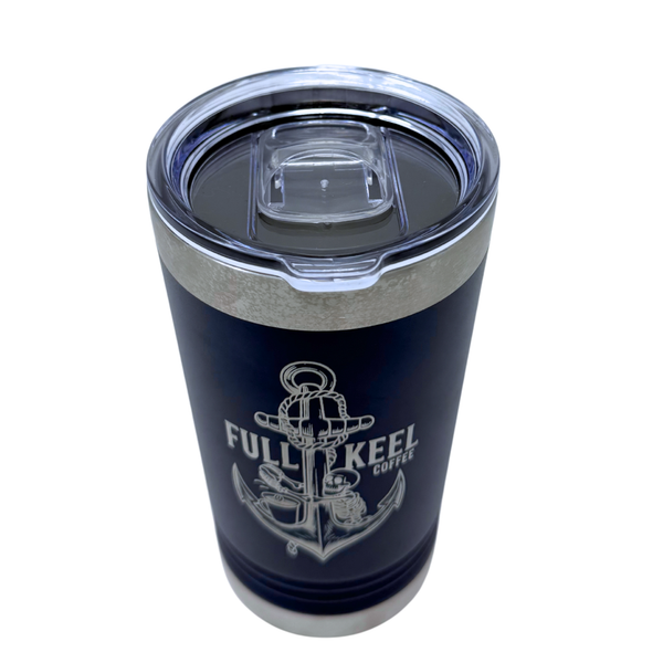 Full Keel Coffee Navy Travel Tumbler Mug Specialty Coffee 
