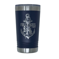 Full Keel Coffee Navy Blue Travel Tumbler Mug Specialty Coffee 
