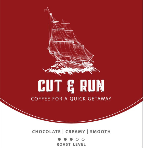 SALE - Ground Drip -Cut & Run  Medium Roast 12 oz Bag
